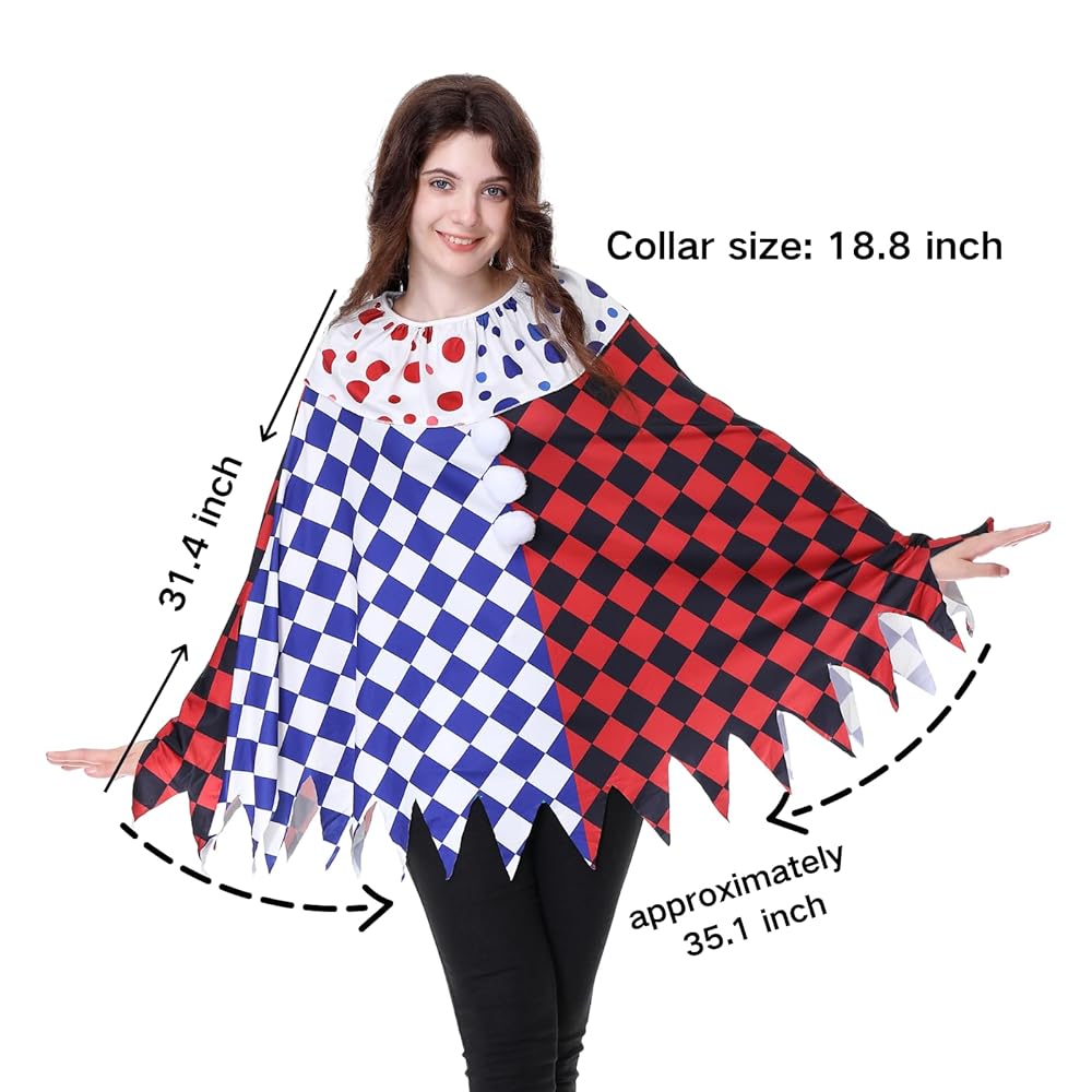 Amazon.com: LMYOVE Clown Poncho Costume Adult,Halloween